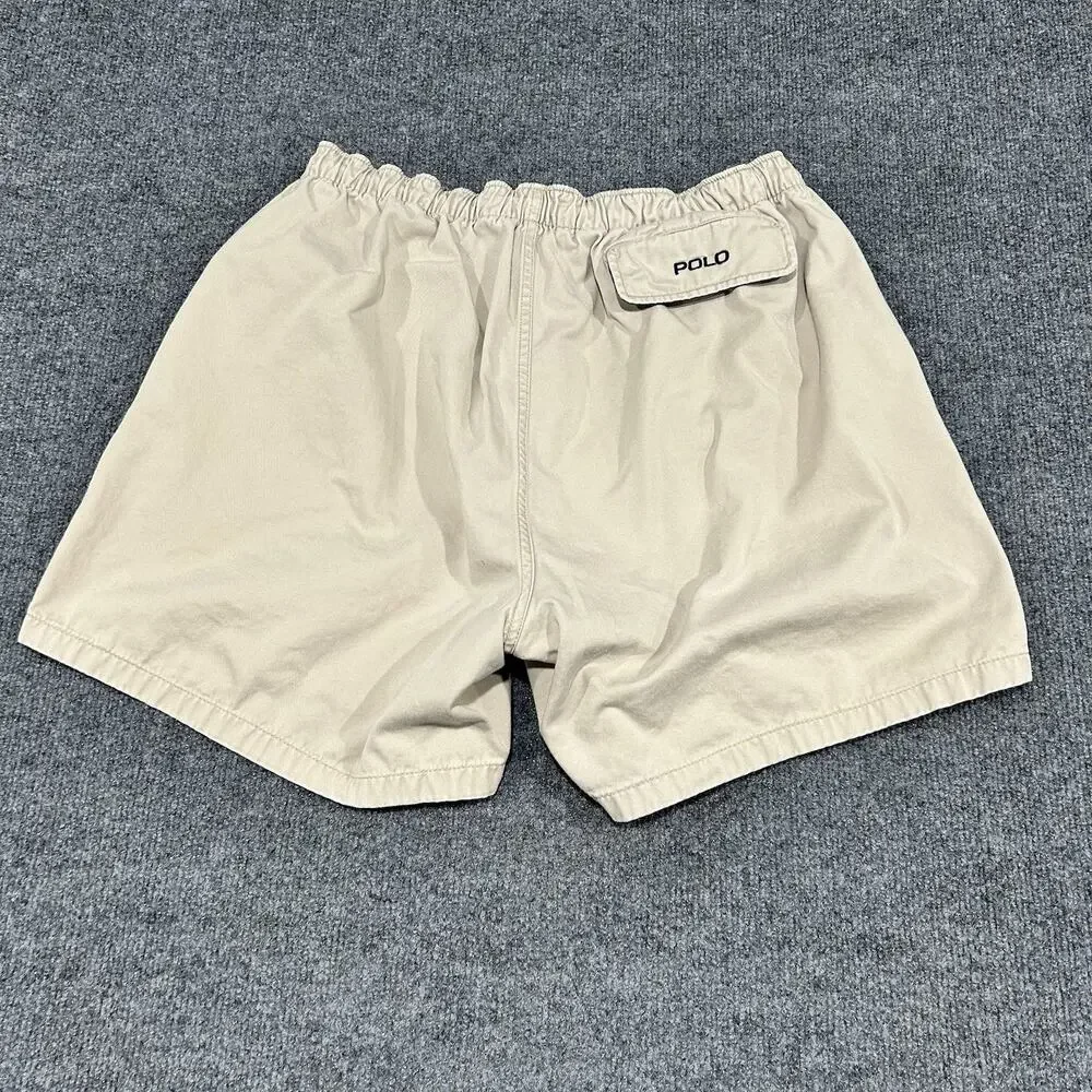 VTG Y2K Polo Ralph Lauren Khaki Shorts Size L 36 Waist 5
